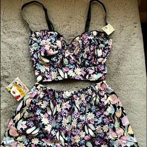 Vintage Contempo Casuals matching top and shorts